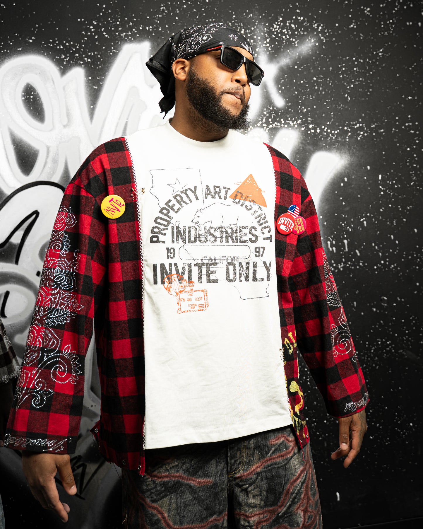 Red Invite Only flannel