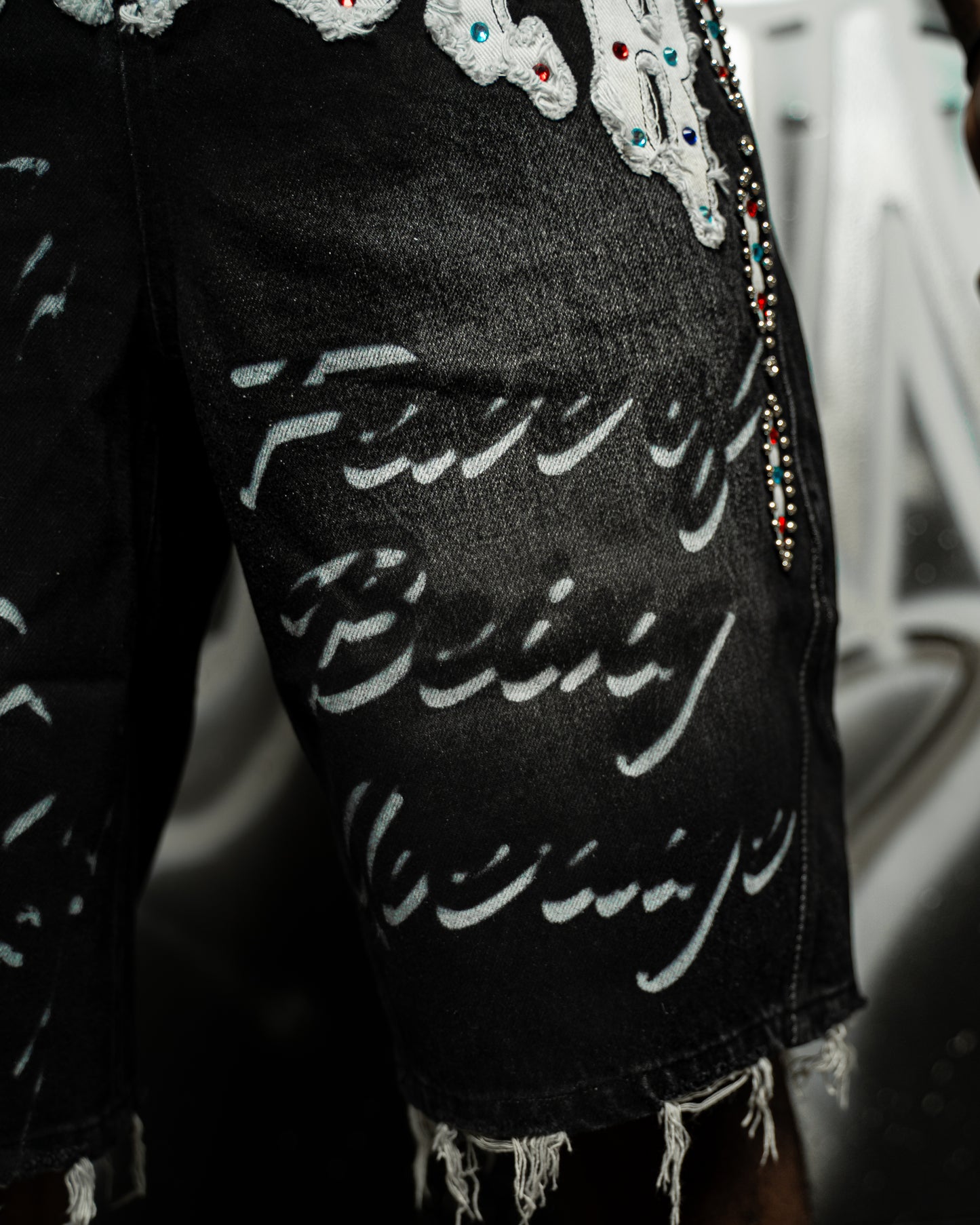 “Fear Of Being AVERAGE” Jean Shorts