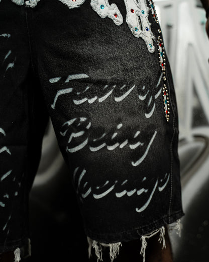 “Fear Of Being AVERAGE” Jean Shorts