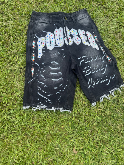 “Fear Of Being AVERAGE” Jean Shorts