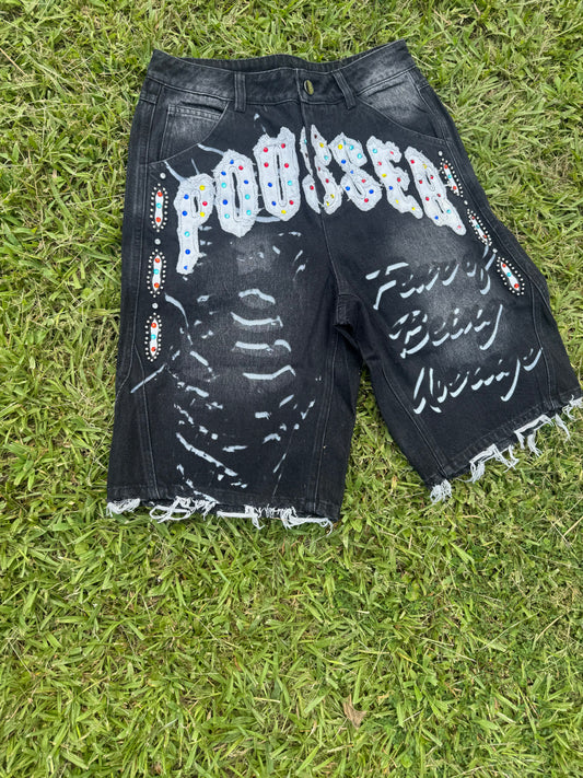 “Fear Of Being AVERAGE” Jean Shorts