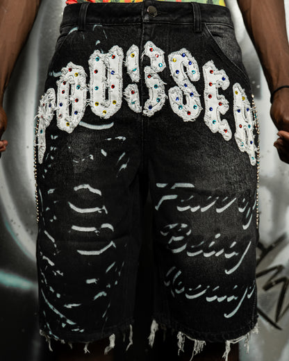 “Fear Of Being AVERAGE” Jean Shorts